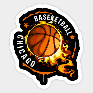 Graphic Basketball Name Chicago Classic Styles Sticker